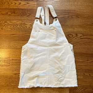 White Overall Dress